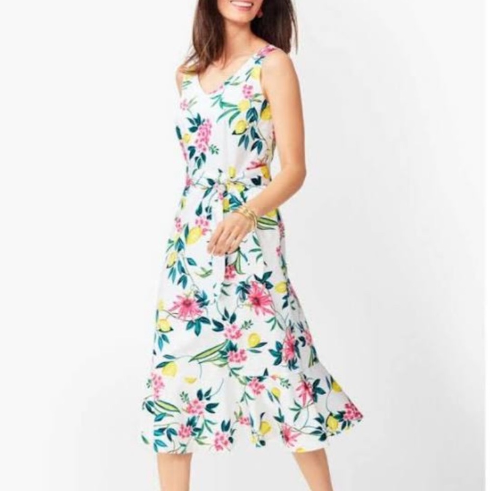 RSVP by Talbots LIVELY LEMON FIT & FLARE DRESS